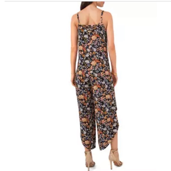 Women's Sleeveless Sweetheart Neck Floral Printed Jumpsuit - Picture 4 of 6